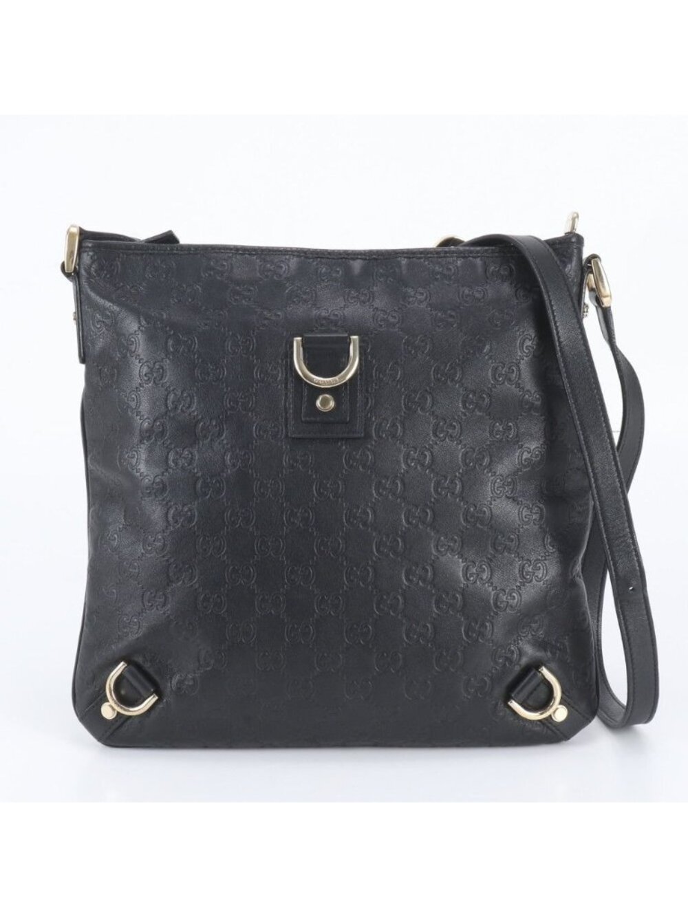 Gucci Guccissima Abbey Leather Shoulder Bag Crossbody Messenger Business